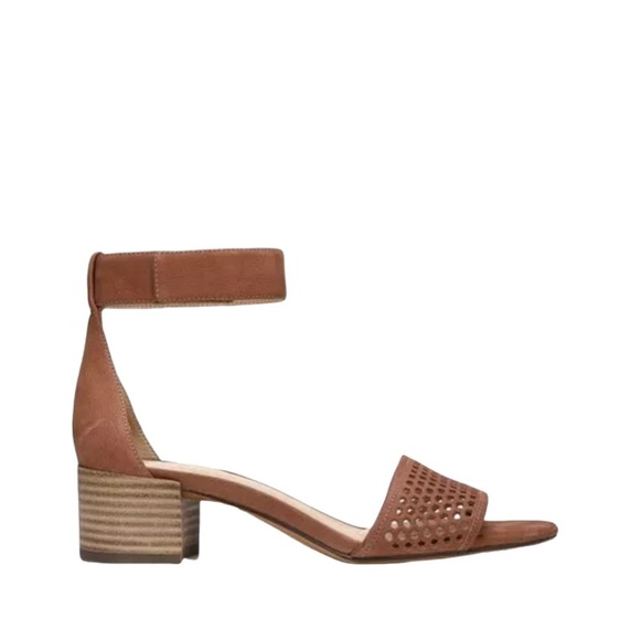 Naturalizer Faith Leather Block Heel Sandals Ankle Straps Tan Size 9 - Picture 1 of 8